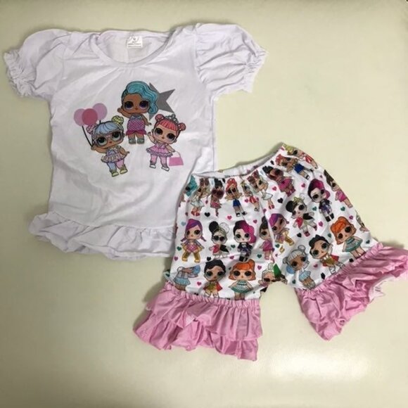 Boutique Cute Doll Princess Sweet Ruffle Shorts Top Luxury outfit - Picture 2 of 7